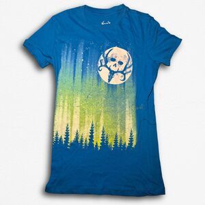 Nature Backs Northern Lights "Midnight" Graphic Tee – Comfort Colors – Size M